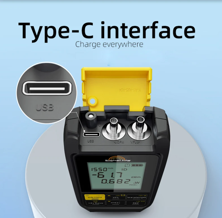 Medidor De Potencia De Fibra Óptica Signalfire 4 En 1