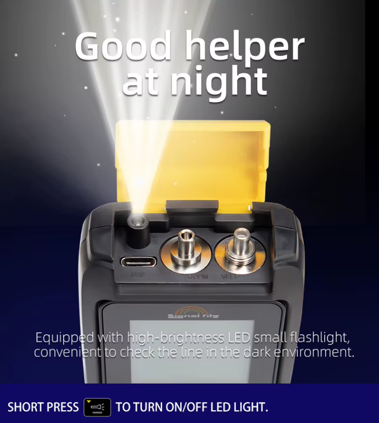 Medidor De Potencia De Fibra Óptica Signalfire 4 En 1